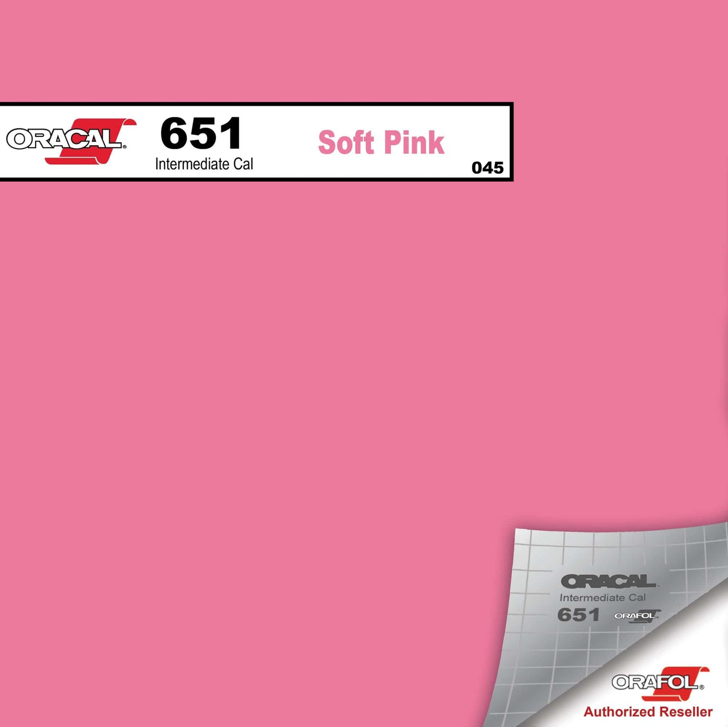 Oracal Vinyls 12 inch Sheet / Soft Pink 045 Oracal 651 Intermediate Vinyl 12 inch  x 12 inch Sheet