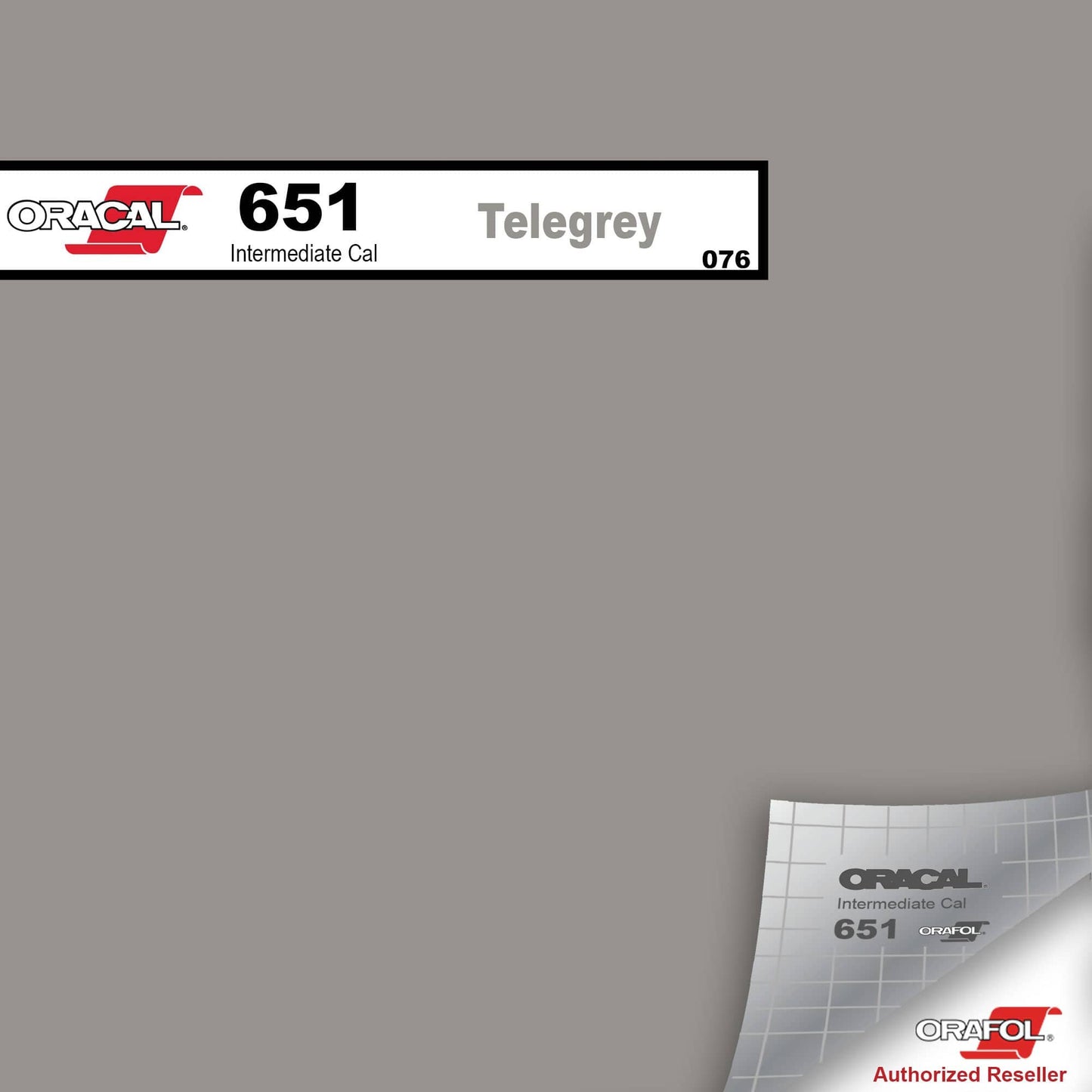Oracal Vinyls 12 inch Sheet / Telegrey 076 Oracal 651 Intermediate Vinyl 12 inch  x 12 inch Sheet
