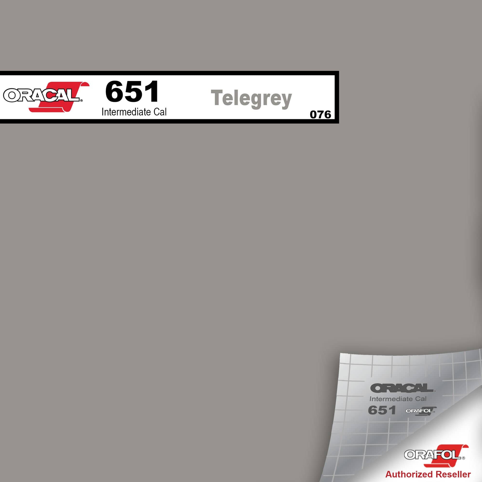 Oracal Vinyls 12 inch Sheet / Telegrey 076 Oracal 651 Intermediate Vinyl 12 inch  x 12 inch Sheet