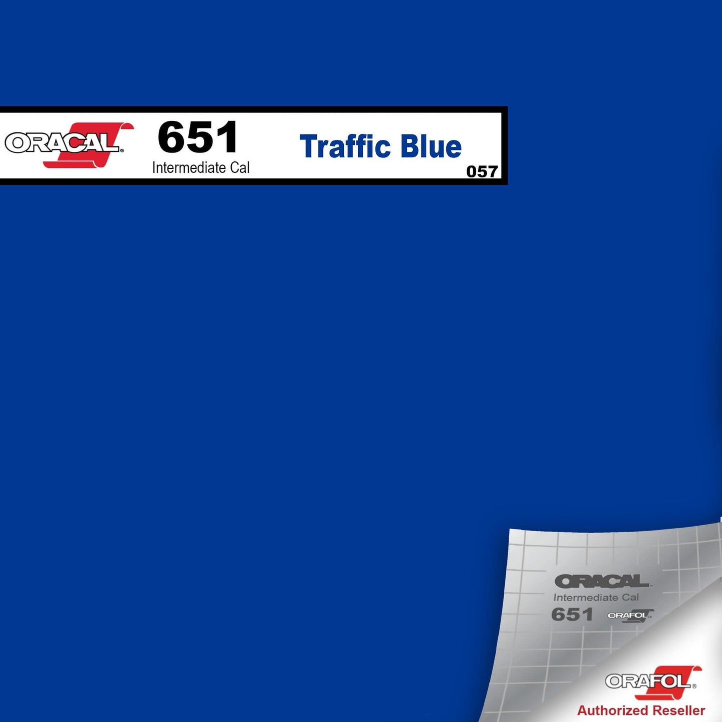 Oracal Vinyls 12 inch Sheet / Traffic Blue 057 Oracal 651 Intermediate Vinyl 12 inch  x 12 inch Sheet