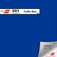 Oracal Vinyls 12 inch Sheet / Traffic Blue 057 Oracal 651 Intermediate Vinyl 12 inch  x 12 inch Sheet