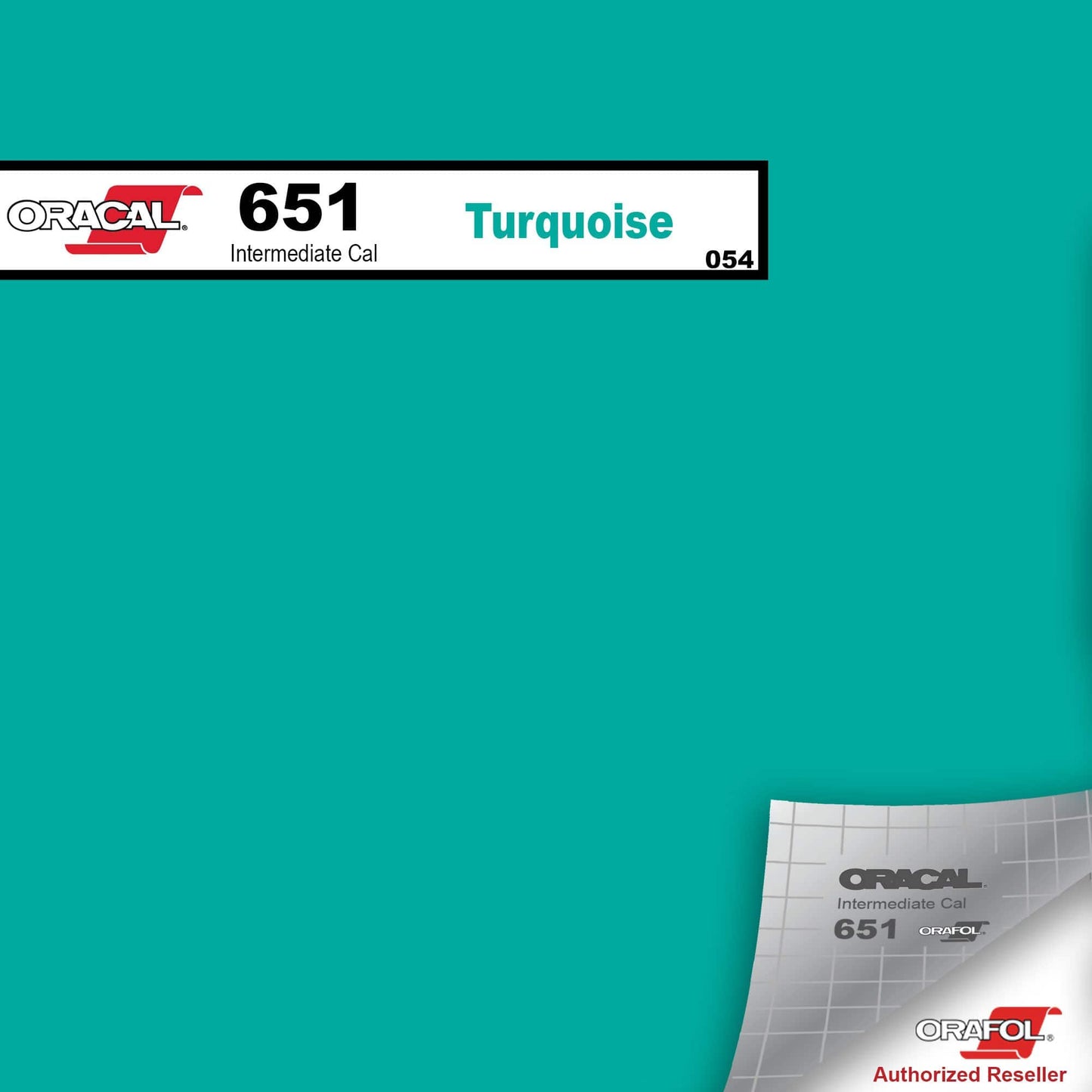 Oracal Vinyls 12 inch Sheet / Turquoise 054 Oracal 651 Intermediate Vinyl 12 inch  x 12 inch Sheet