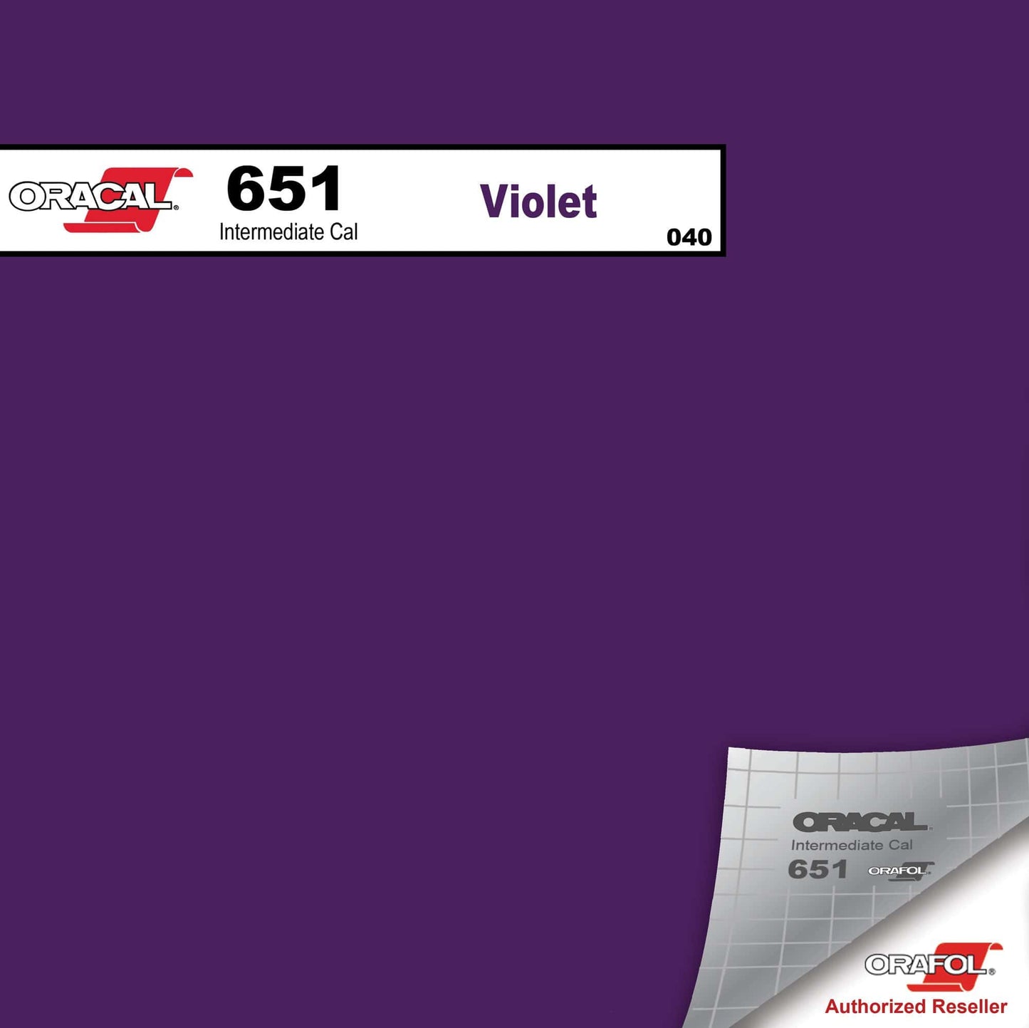 Oracal Vinyls 12 inch Sheet / Violet 040 Oracal 651 Intermediate Vinyl 12 inch  x 12 inch Sheet