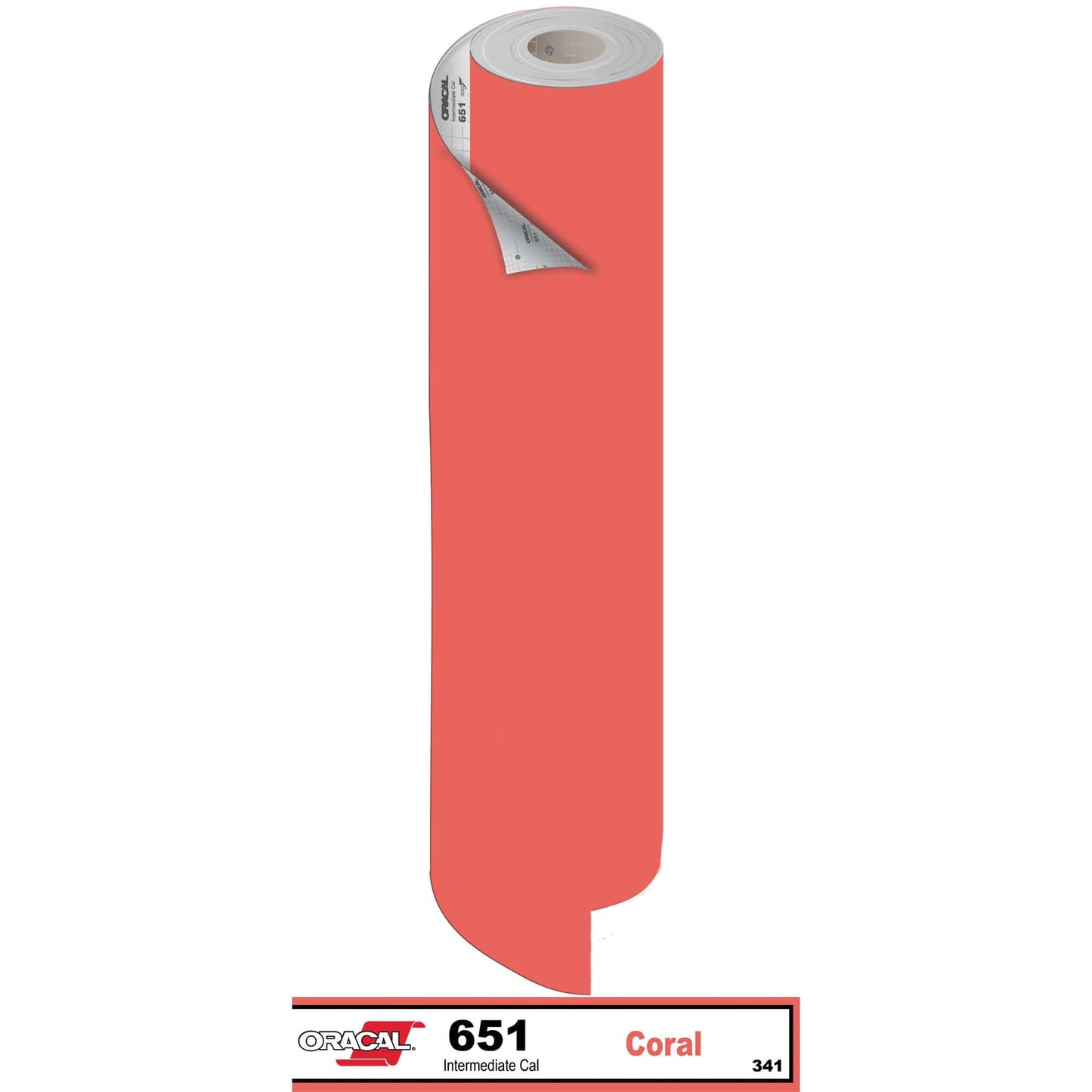 Oracal Vinyls 15 inch Roll X 50 Yard / Coral 341 Oracal 651 Intermediate Vinyl 15 inch  x 50 yard Roll