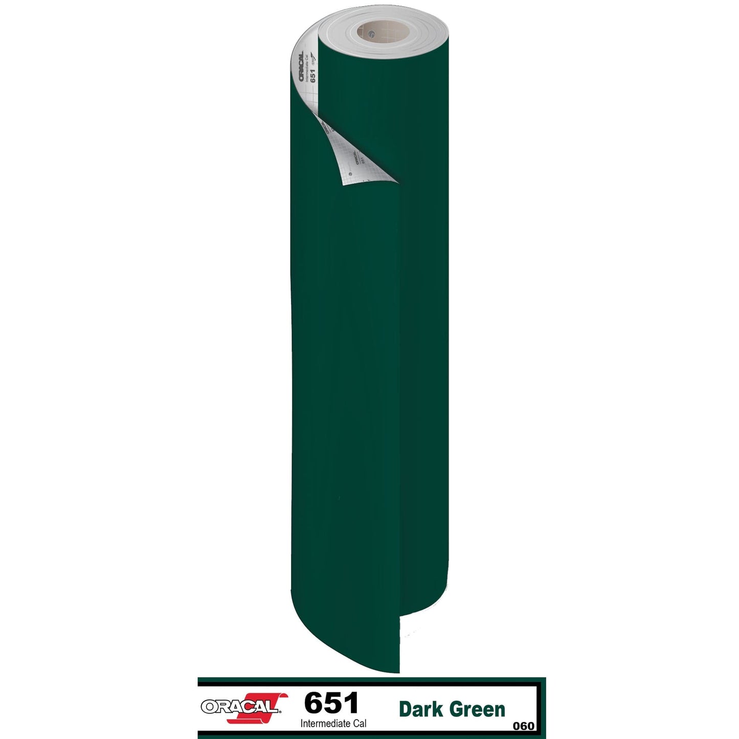 Oracal Vinyls 15 inch Roll X 50 Yard / Dark Green 060 Oracal 651 Intermediate Vinyl 15 inch  x 50 yard Roll