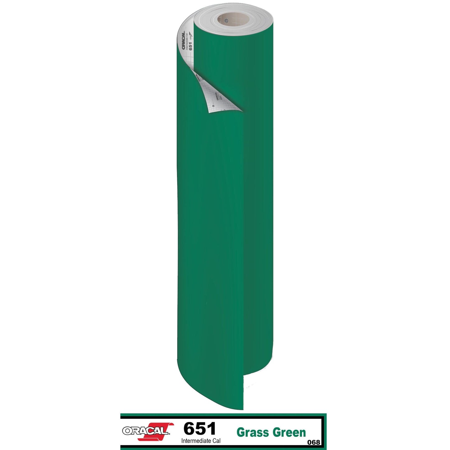 Oracal Vinyls 15 inch Roll X 50 Yard / Grass Green 068 Oracal 651 Intermediate Vinyl 15 inch  x 50 yard Roll