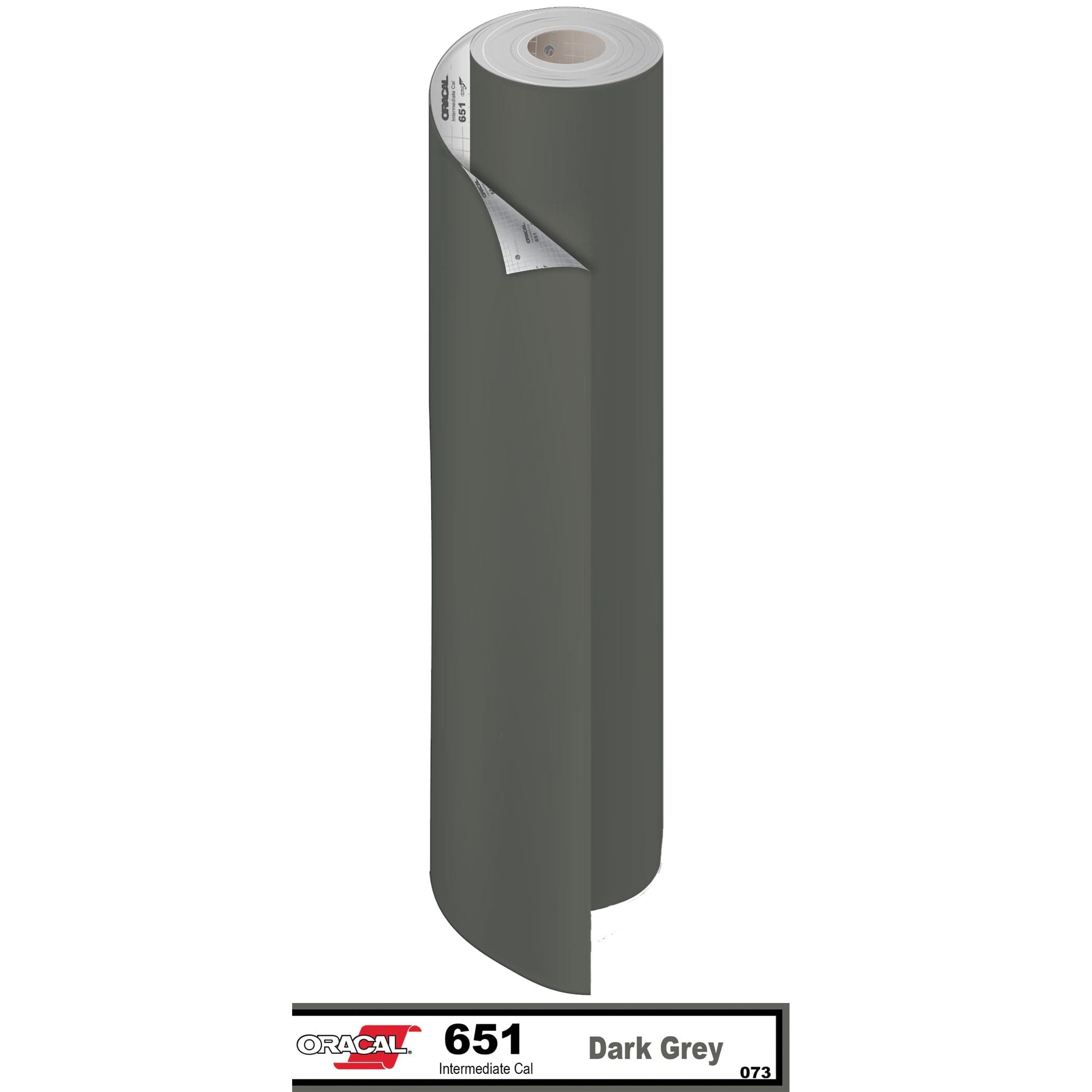 Oracal Vinyls 24 inch Roll X 50 Yard / Dark Grey 073 Oracal 651 Intermediate Vinyl 24 inch  x 50 yard Roll