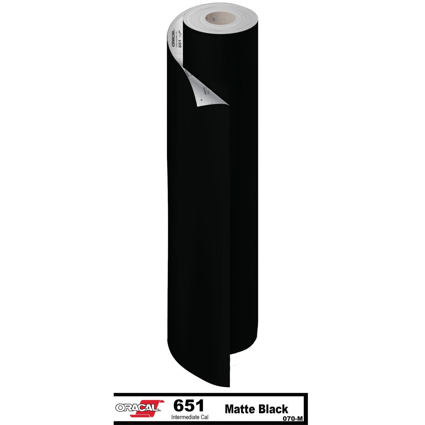 Oracal Vinyls 9 inch Roll X 50 Yard / Matte Black 070M Oracal 651 Intermediate Vinyl 9 inch  x 50 yard Roll