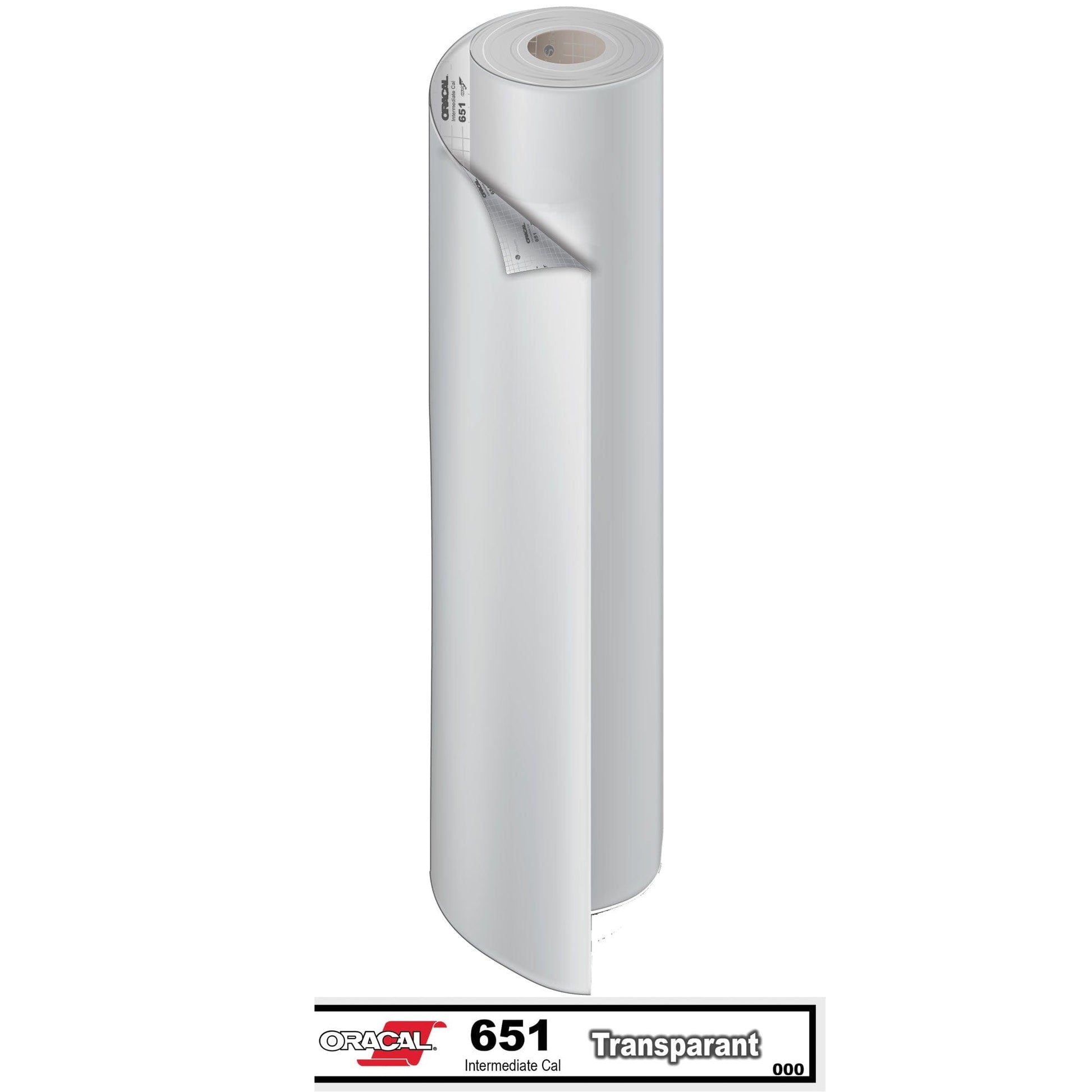 Oracal Vinyls 9 inch Roll X 50 Yard / Transparent 000 Oracal 651 Intermediate Vinyl 9 inch  x 50 yard Roll