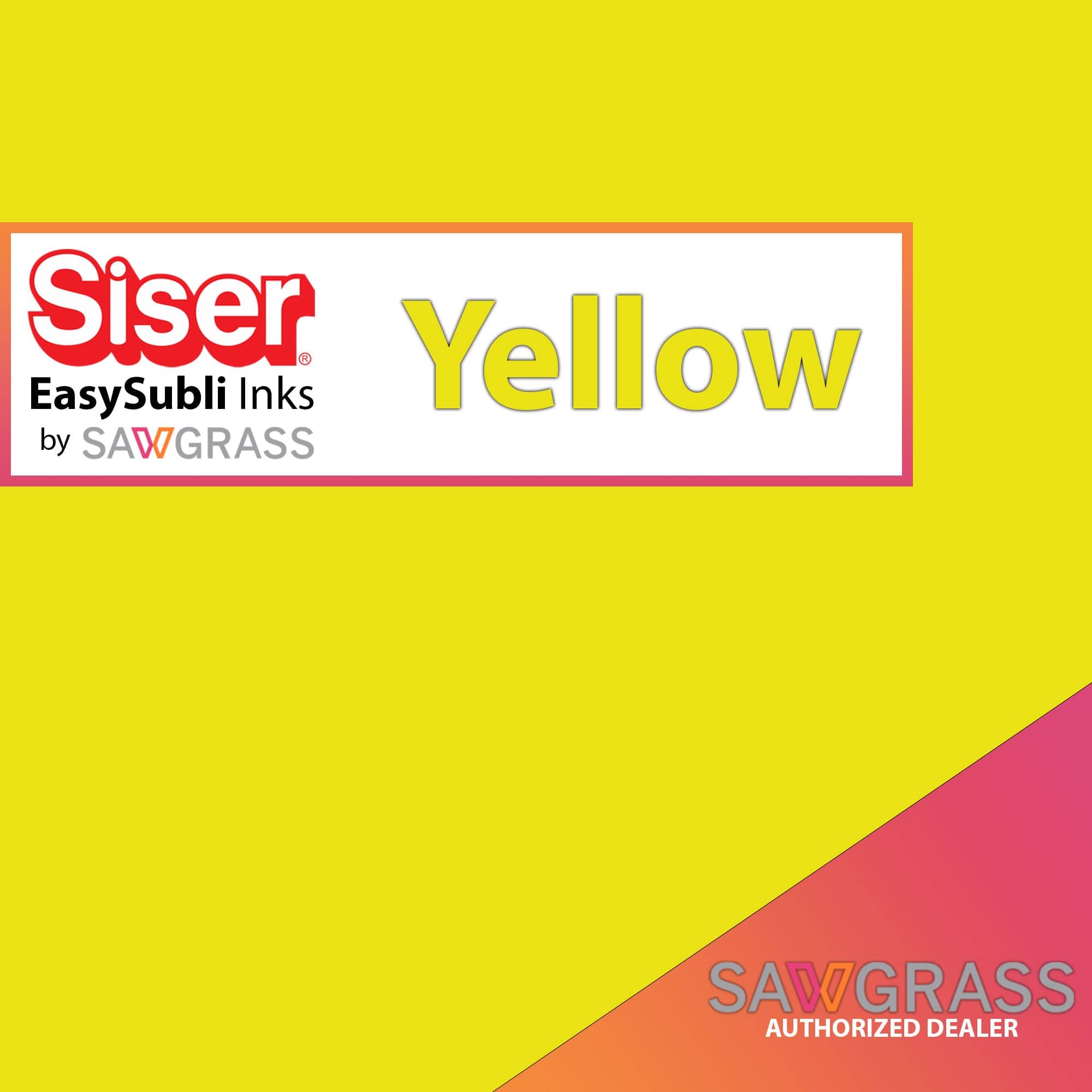 Sawgrass Yellow Siser EasySubli UHD Individual Ink Cartridges for Sawgrass Virtuoso SG500/SG1000