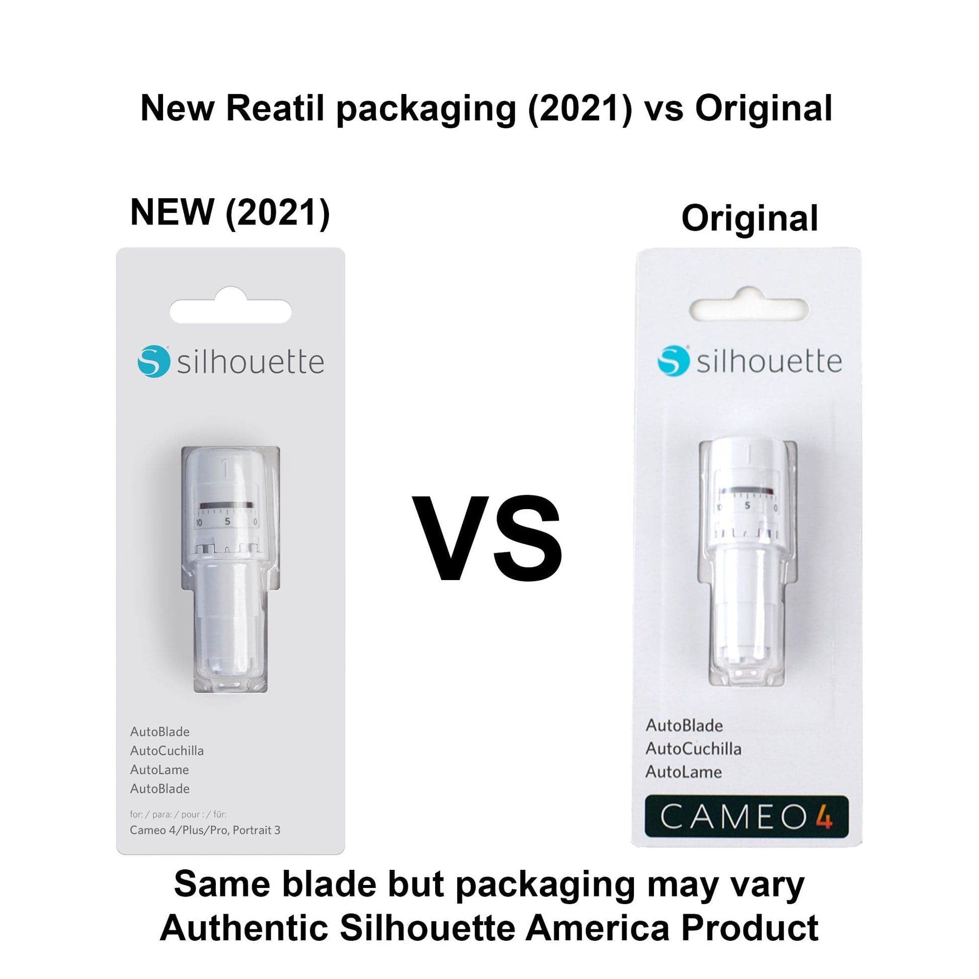 Silhouette America Blades & Cutting Mats Silhouette AutoBlade 2- 3 Pack For Use with CAMEO 4 and 50 Free Bonus Designs