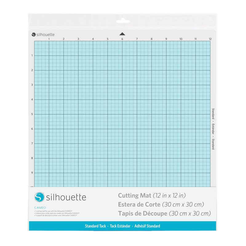 Silhouette America Blades & Cutting Mats Silhouette Matted Out Bundle- Pack of 4 Mats for use with Silhouette CAMEO Machines - 12in PixScan Mat, 12x24in Standard Mat, Standard 12in Mat, Light Tack 12in Mat, and intro to Silhouette 101 with bonus Designs