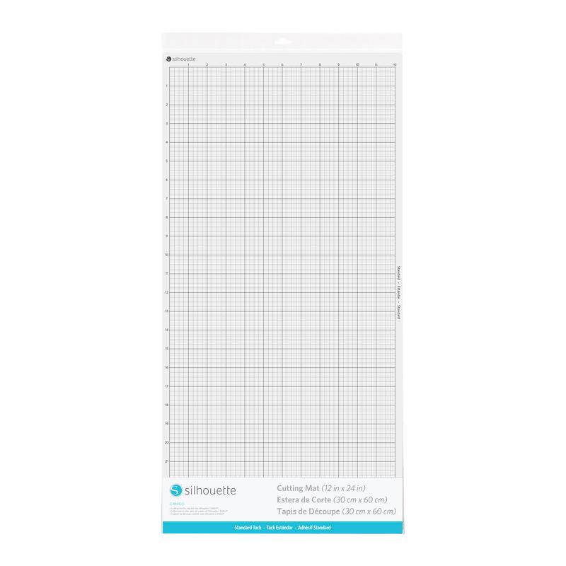 Silhouette America Blades & Cutting Mats Silhouette Matted Out Bundle- Pack of 4 Mats for use with Silhouette CAMEO Machines - 12in PixScan Mat, 12x24in Standard Mat, Standard 12in Mat, Light Tack 12in Mat, and intro to Silhouette 101 with bonus Designs