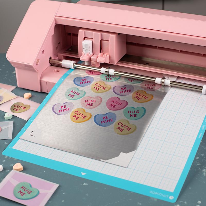 Silhouette America Blades & Cutting Mats Silhouette Matted Out Bundle- Pack of 4 Mats for use with Silhouette CAMEO Machines - 12in PixScan Mat, 12x24in Standard Mat, Standard 12in Mat, Light Tack 12in Mat, and intro to Silhouette 101 with bonus Designs