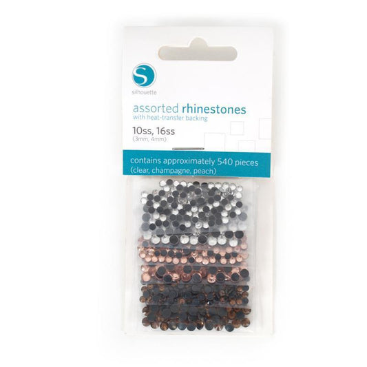 Silhouette America Rhinestones Silhouette rhinestone assorted pack 2 clear, champagne, peach SILH-RHINE-6PK-2