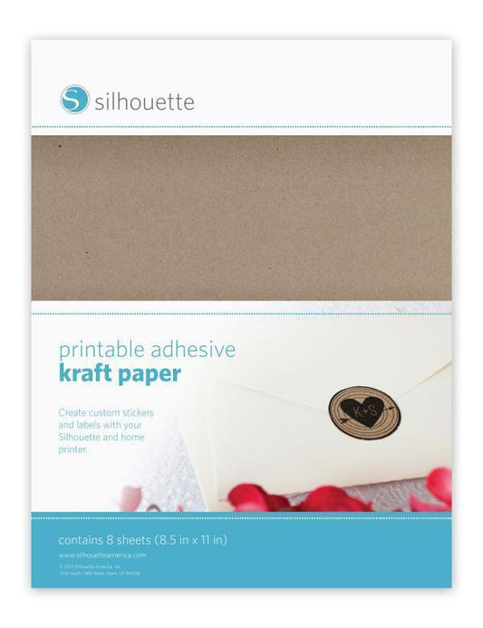 Silhouette America Specialty Media Silhouette printable kraft sticker paper MEDIA-KFT-ADH