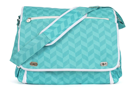 Silhouette America Totes & Dust Covers Silhouette Portrait Teal tote bag