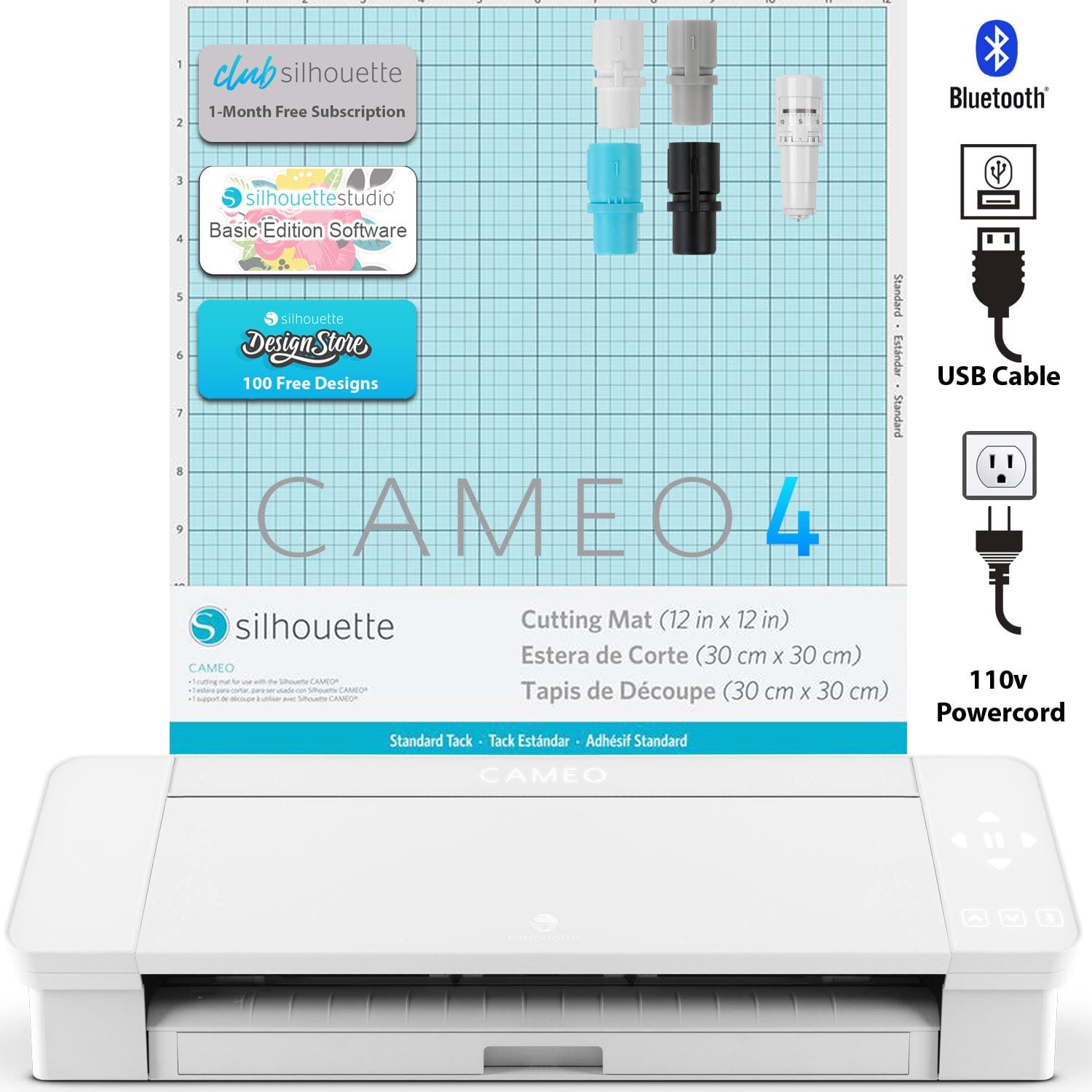 Silhouette Cameo 4 Desktop Cutting Machine (White) - Bed Bath & Beyond -  30345494